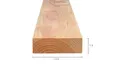 Balk Douglas hout 50x150mm fijnbezaagd 