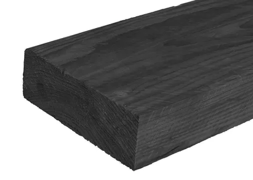 Balk Douglas hout 70x200mm fijnbezaagd zwart geïmpregneerd (gedompeld)