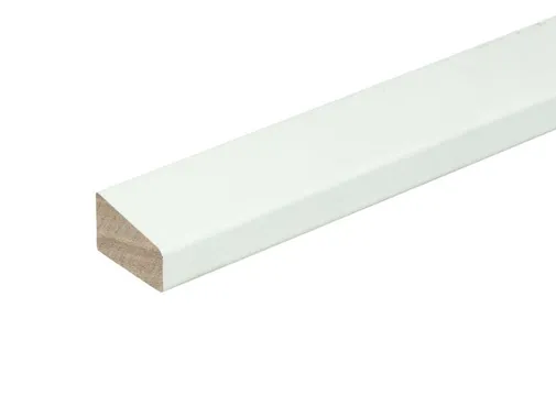 Glaslat A3 Meranti 15x33mm (bovenzijde afgeschuind) 80mu wit gegrond per 10 stuks