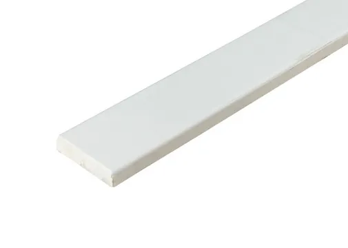 Koplat Grenen (Model E) 16x70mm met rechte kanten zichtzijde wit afgelakt per 4 stuks