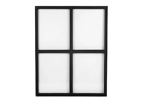 Metalen raam vast rechthoek dubbelglas 75x95x4,5cm zwart