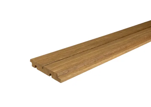 Thermisch gemodificeerd Fraké dubbel blokprofiel gelijk x-clip 21x129mm (werkend)