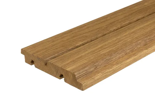 Thermisch gemodificeerd Fraké dubbel blokprofiel gelijk x-clip 21x129mm (werkend)