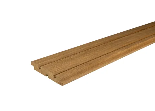 Thermisch gemodificeerd Fraké dubbel blokprofiel gelijk x-clip 21x129mm (werkend)