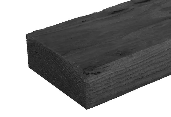 Balk Douglas hout 75x175mm fijnbezaagd zwart geïmpregneerd (gedompeld)